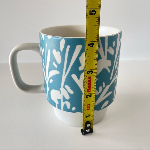 Starbucks 2016 Blue Abstract Floral Print 12oz Mug Stackable Coffee Tea - Picture 8 of 8